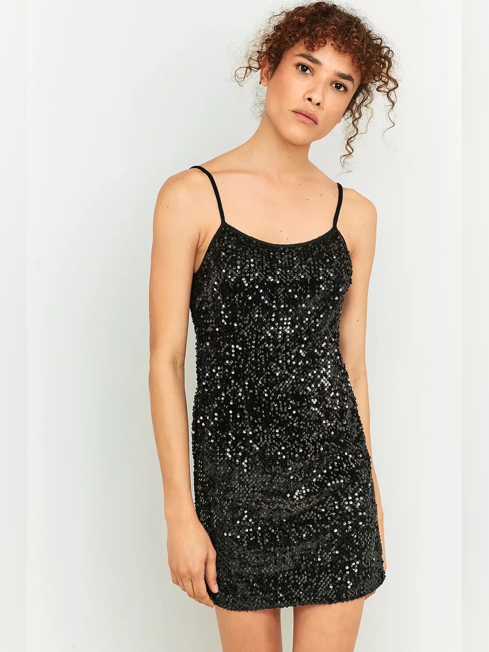 Urban Outfitters Black Sequin Mini Dress